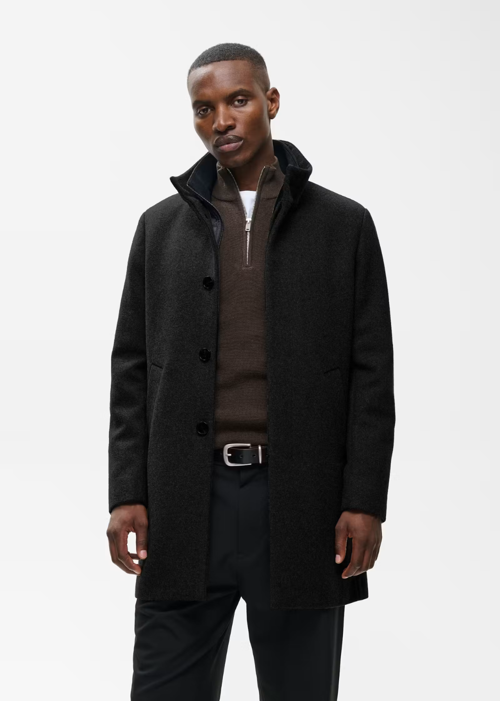 Matinique Harvey Classic Wool Coat - Black - Matinique Canada - Danali