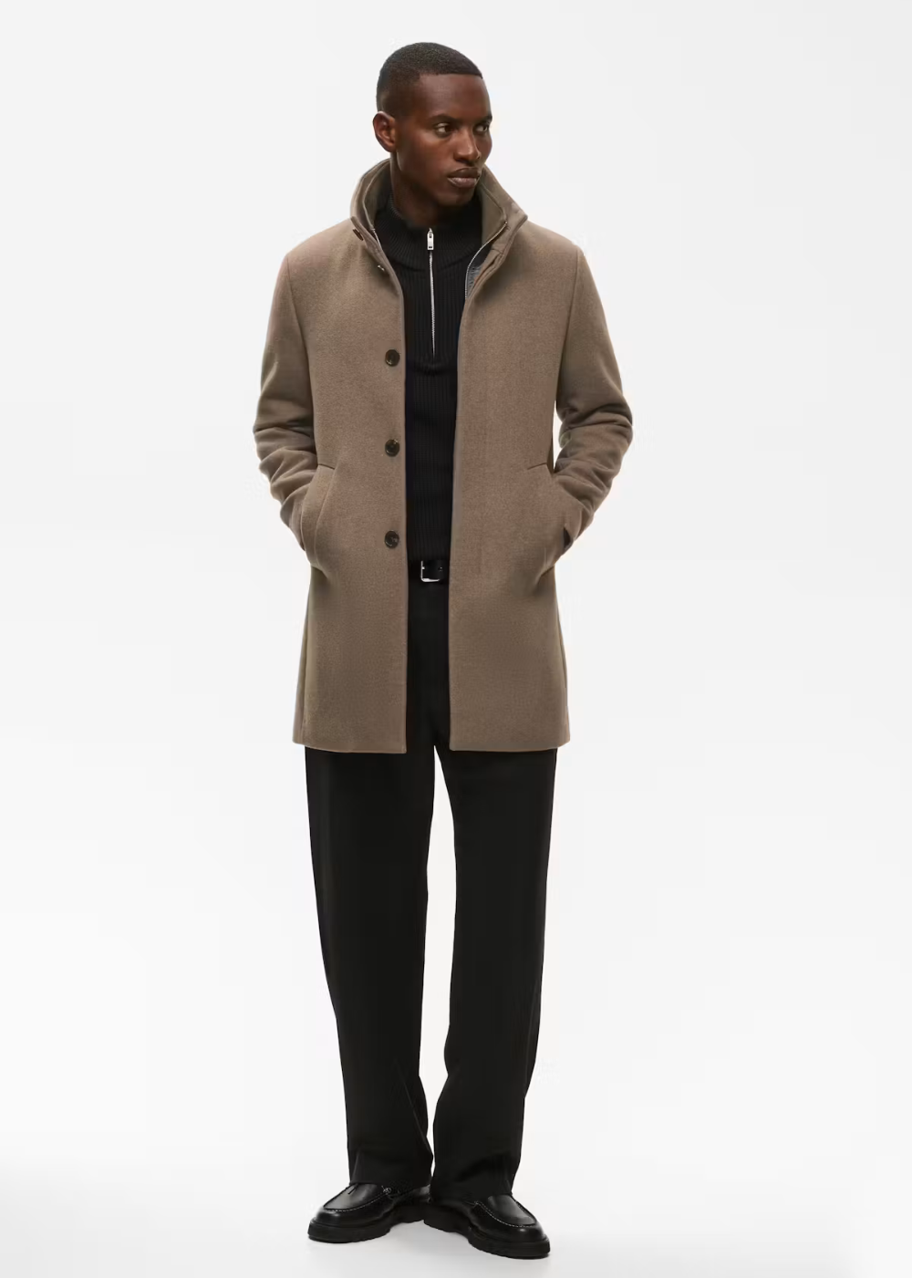 30203845 Matinique Harvey Classic Wool Coat - Walnut - Matinique Canada - Danali