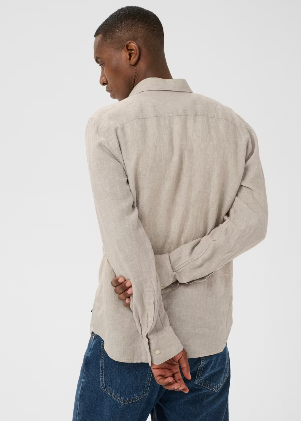 Marc Linen Shirt - Plaza Taupe - Matinique Canada - Danali - 30205841