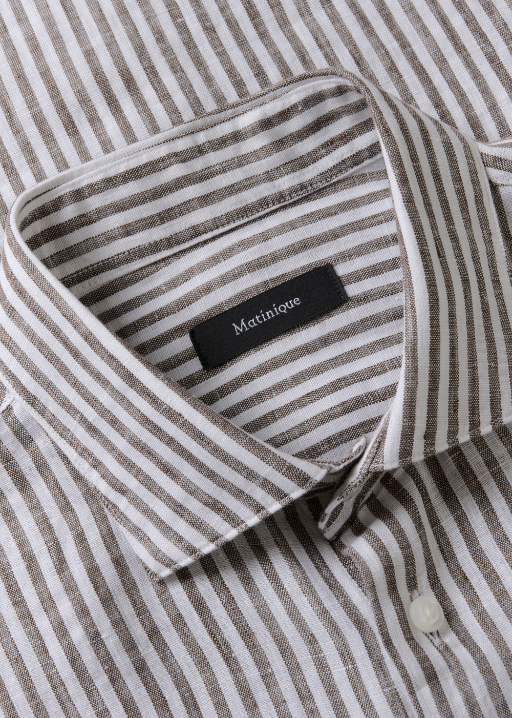 Marc Linen Shirt - Chocolate Brown - Matinique Canada - Danali - 30207239