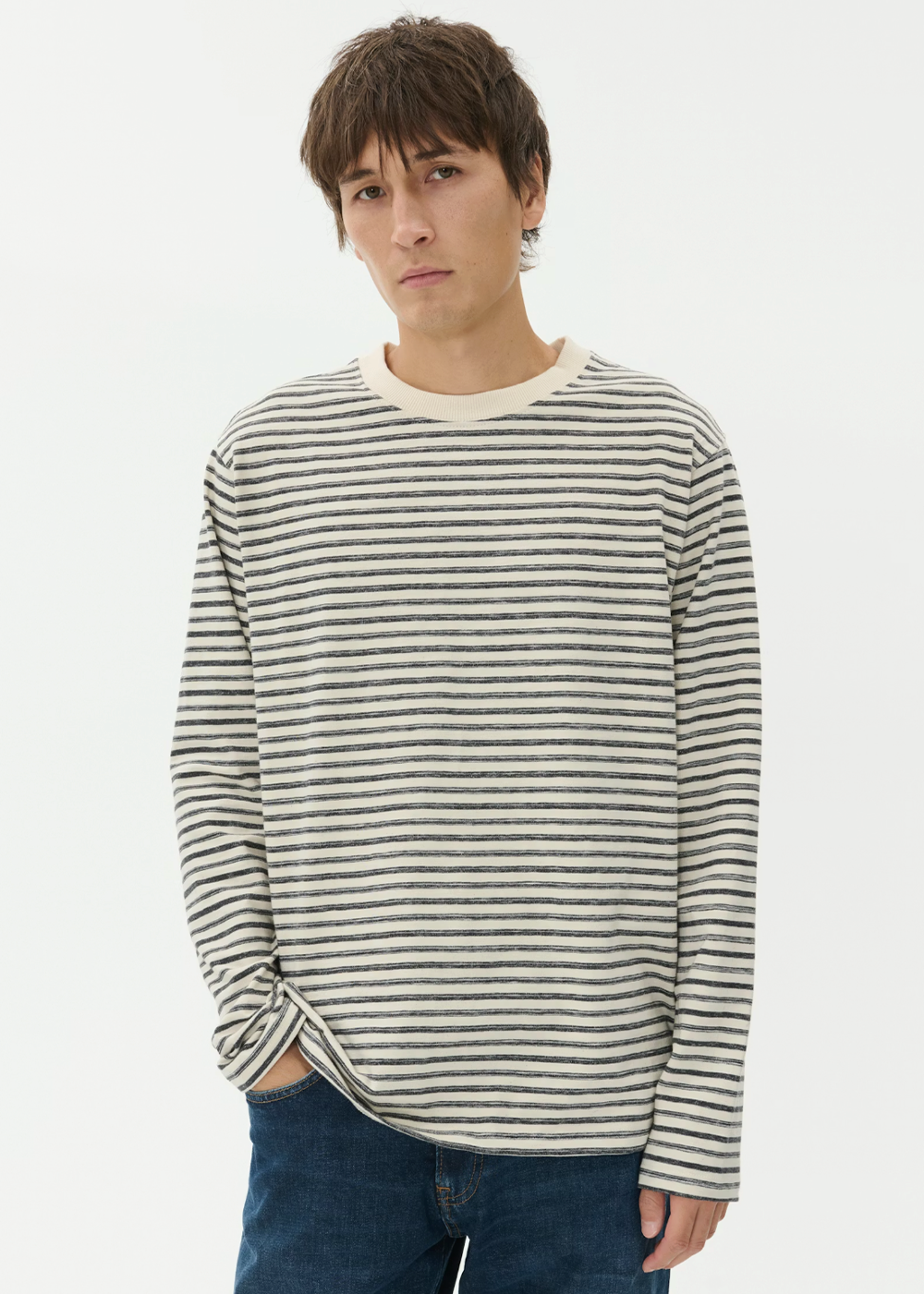 Kai Heritage Stripe T-Shirt - Sea Spray - Matinique Canada - Danali - 30208592