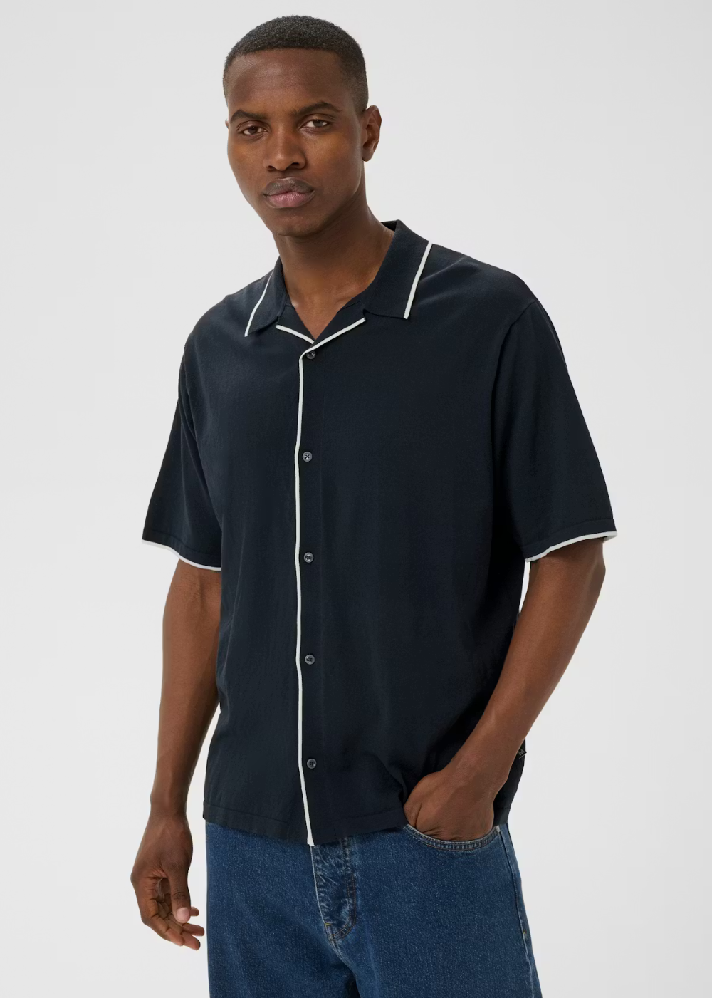 Polomin Short Sleeve Shirt - Dark Navy - Matinique Canada - Danali - 30208965