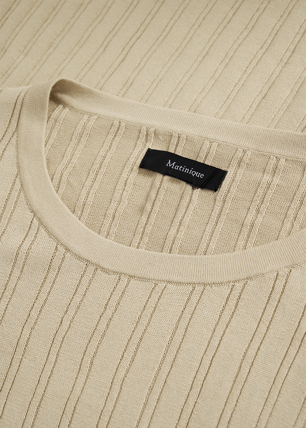 Trivolt Short Sleeve Knit - Plaza Taupe - Matinique Canada - Danali - 30208966