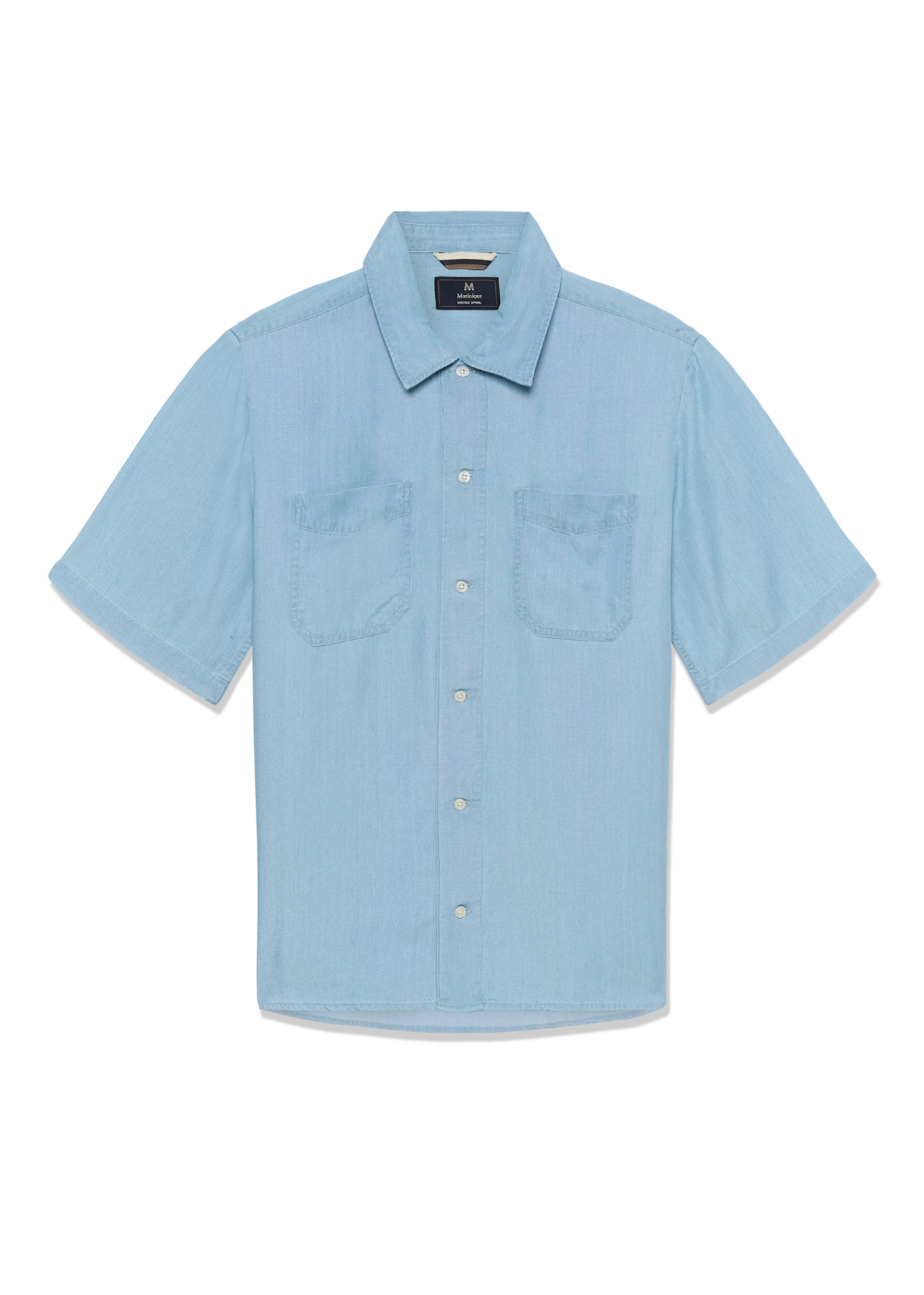 Pelton Short Sleeve Heritage Shirt - Light Washed Denim - Matinique Canada - Danali - 30209094