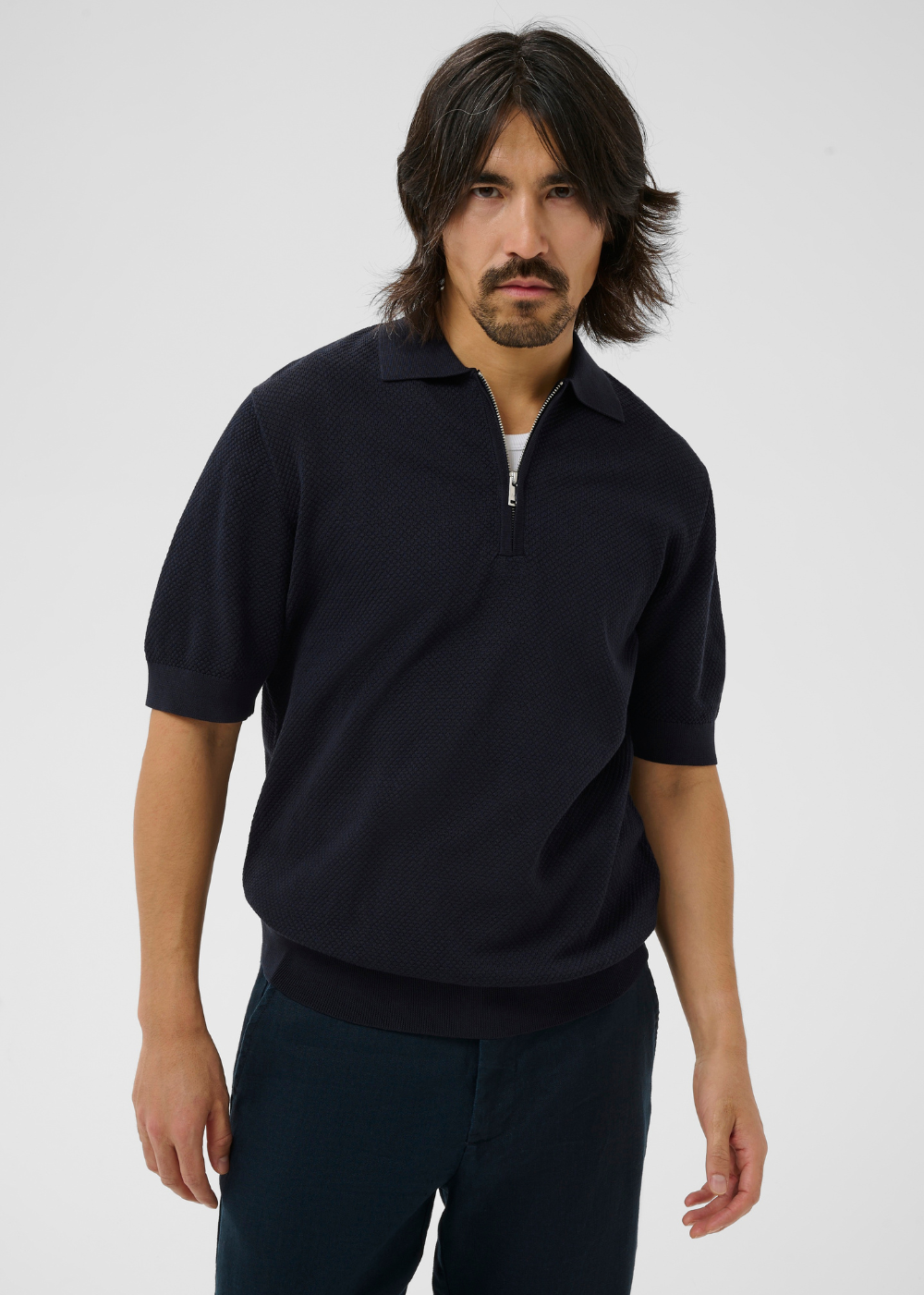 Polo Knit Shirt - Dark Navy - Matinique Canada - Danali - 30209128