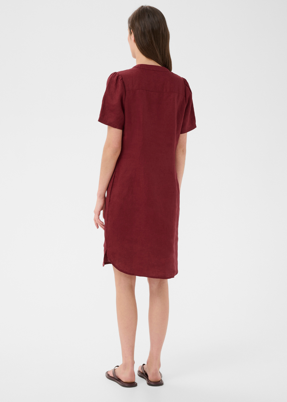 Aminase Linen Dress - Burnt Russet - Part Two Canada - Danali - 30306783