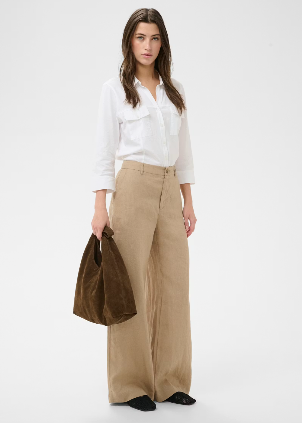 Ninnes Linen Pant - Silver Mink - Part Two Canada - Danali - 30309564