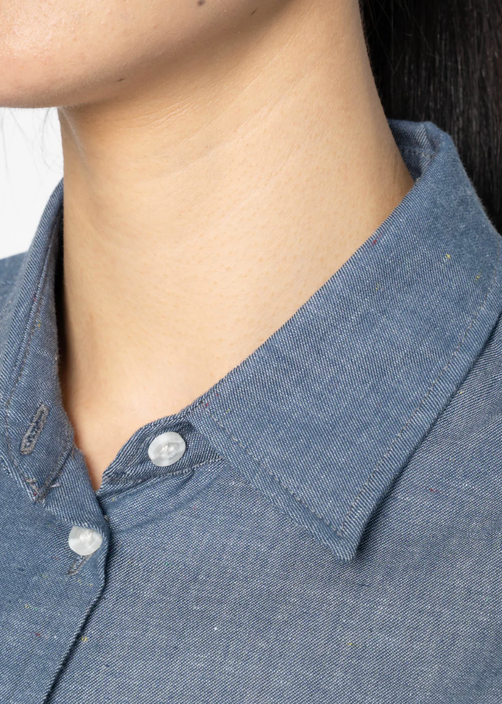 Judy Shirt - Chambray Blue - Naked and Famous Denim Canada - Danali - 320330366-BLU