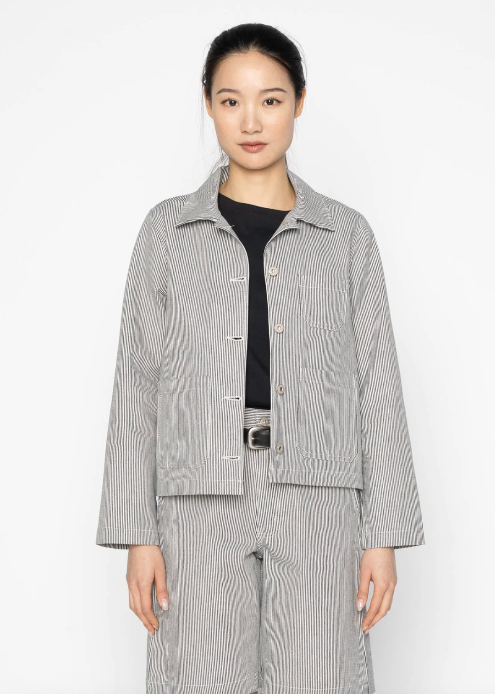 Gracie Jacket Organic Hickory - Indigo - Naked and Famous Denim Canada - Danali - 365142993-IND