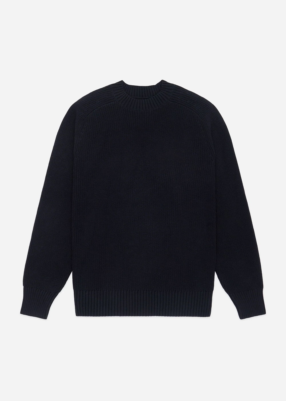 Cotton Crewneck Sweater - Black - 3sixteen Canada - Danali