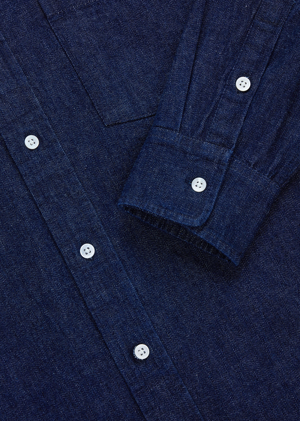 Denim Button Down Shirt - Indigo - 3sixteen Canada - Danali