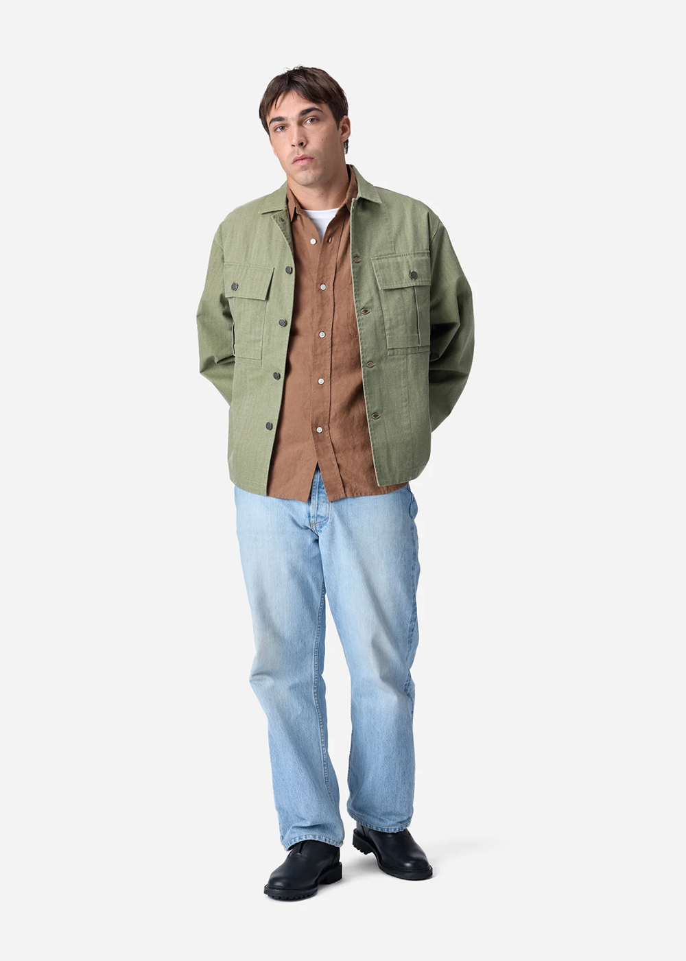 M43 HBT Overshirt - Olive - 3sixteen Canada - Danali