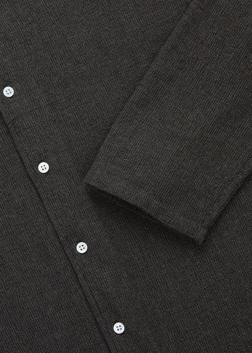 Marled Loop Collar Shirt - Chocolate - 3sixteen Canada - Danali