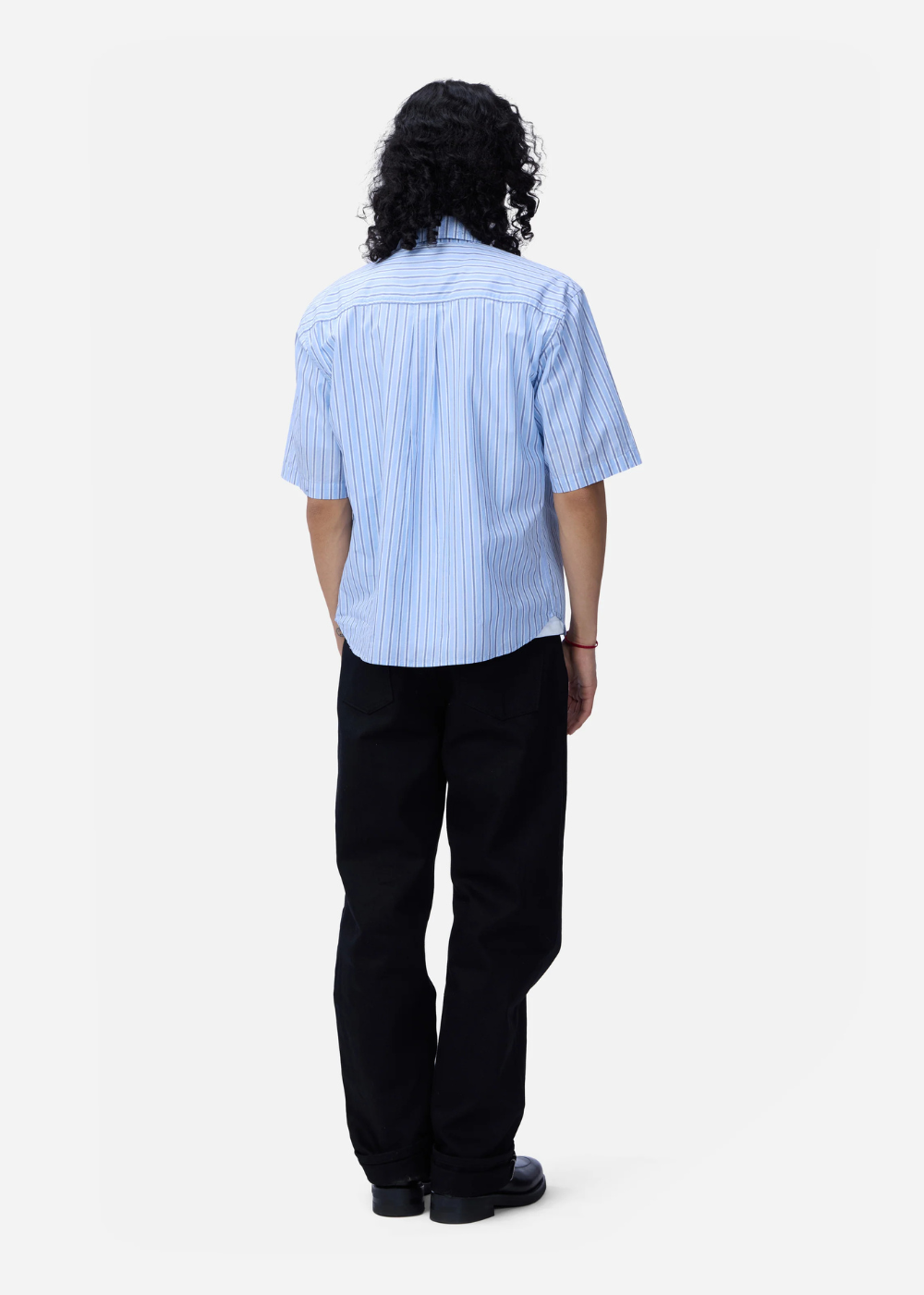 Short Sleeve Commuter Shirt - Blue Stripe - 3sixteen Canada - Danali