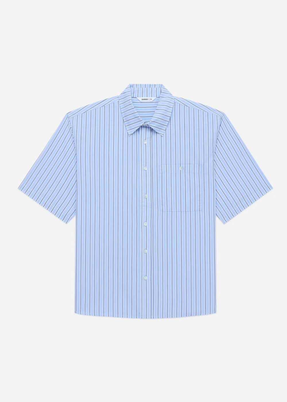 Short Sleeve Commuter Shirt - Blue Stripe - 3sixteen Canada - Danali