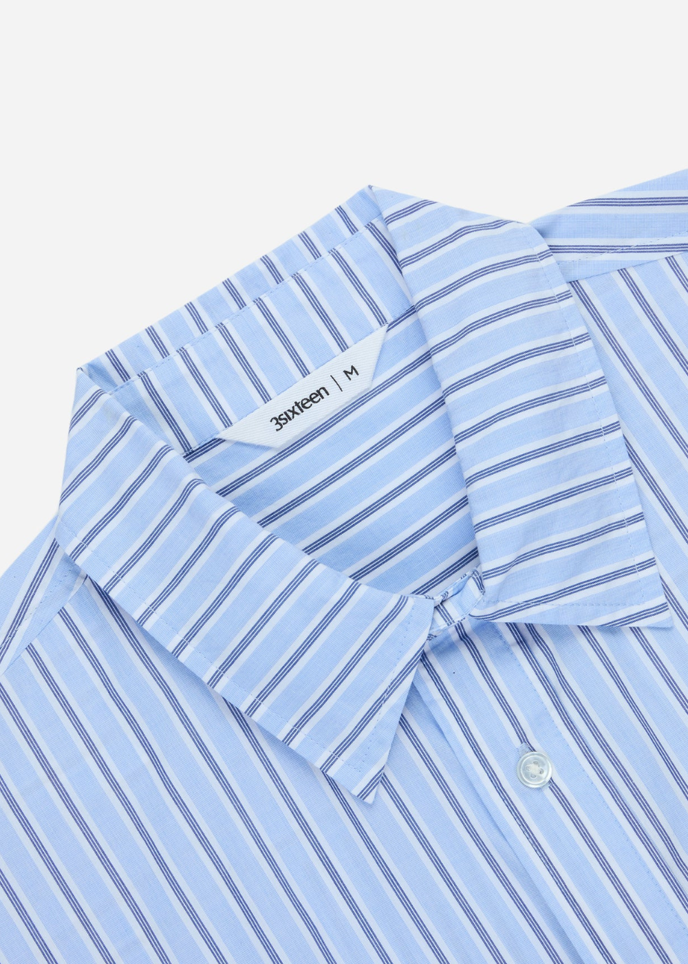 Short Sleeve Commuter Shirt - Blue Stripe - 3sixteen Canada - Danali