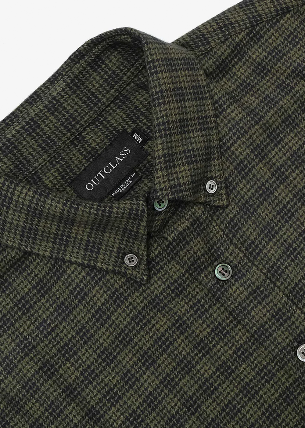 Houndstooth Plaid Flannel Shirt