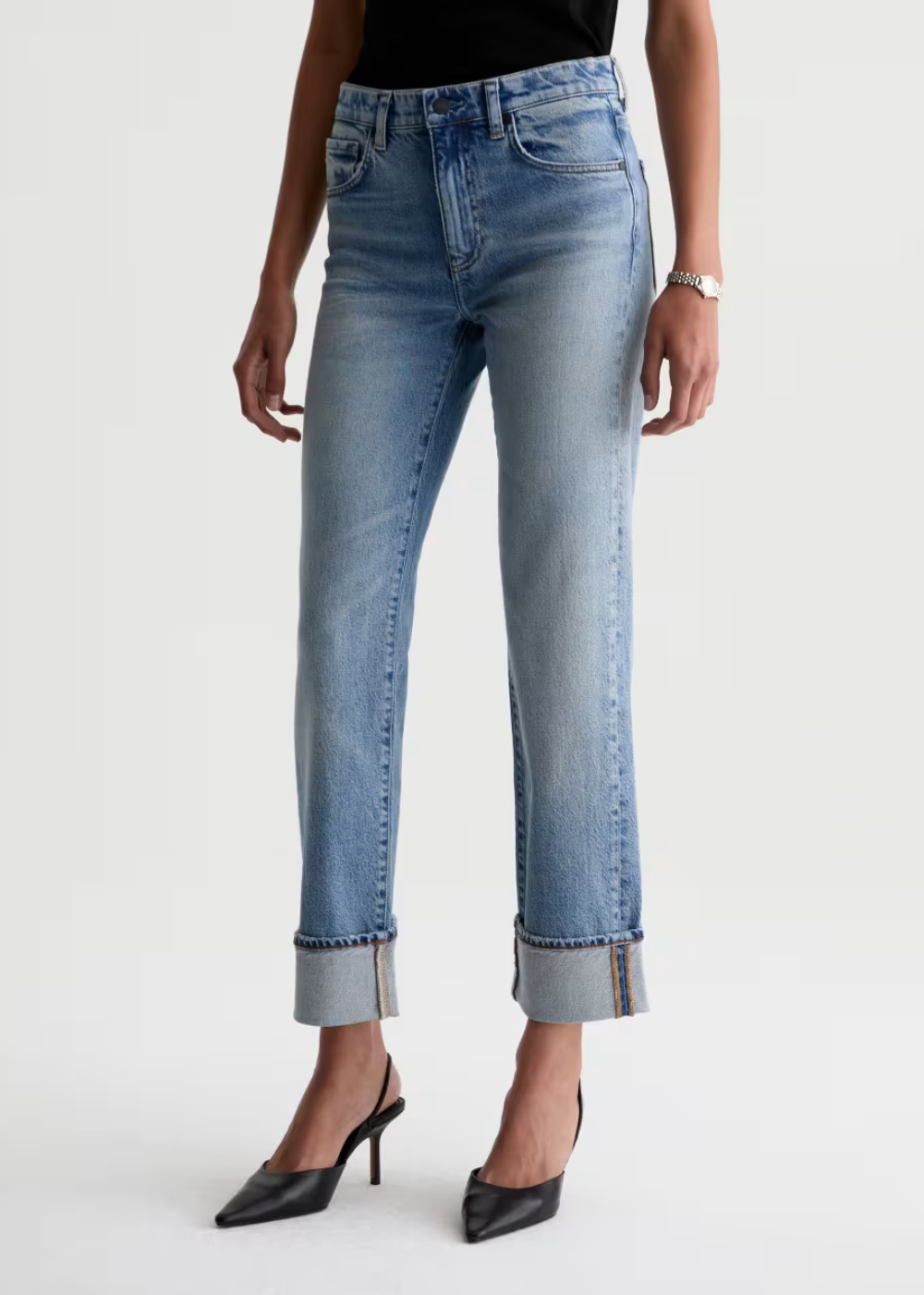 Brinley Mid Rise Straight Leg Jean