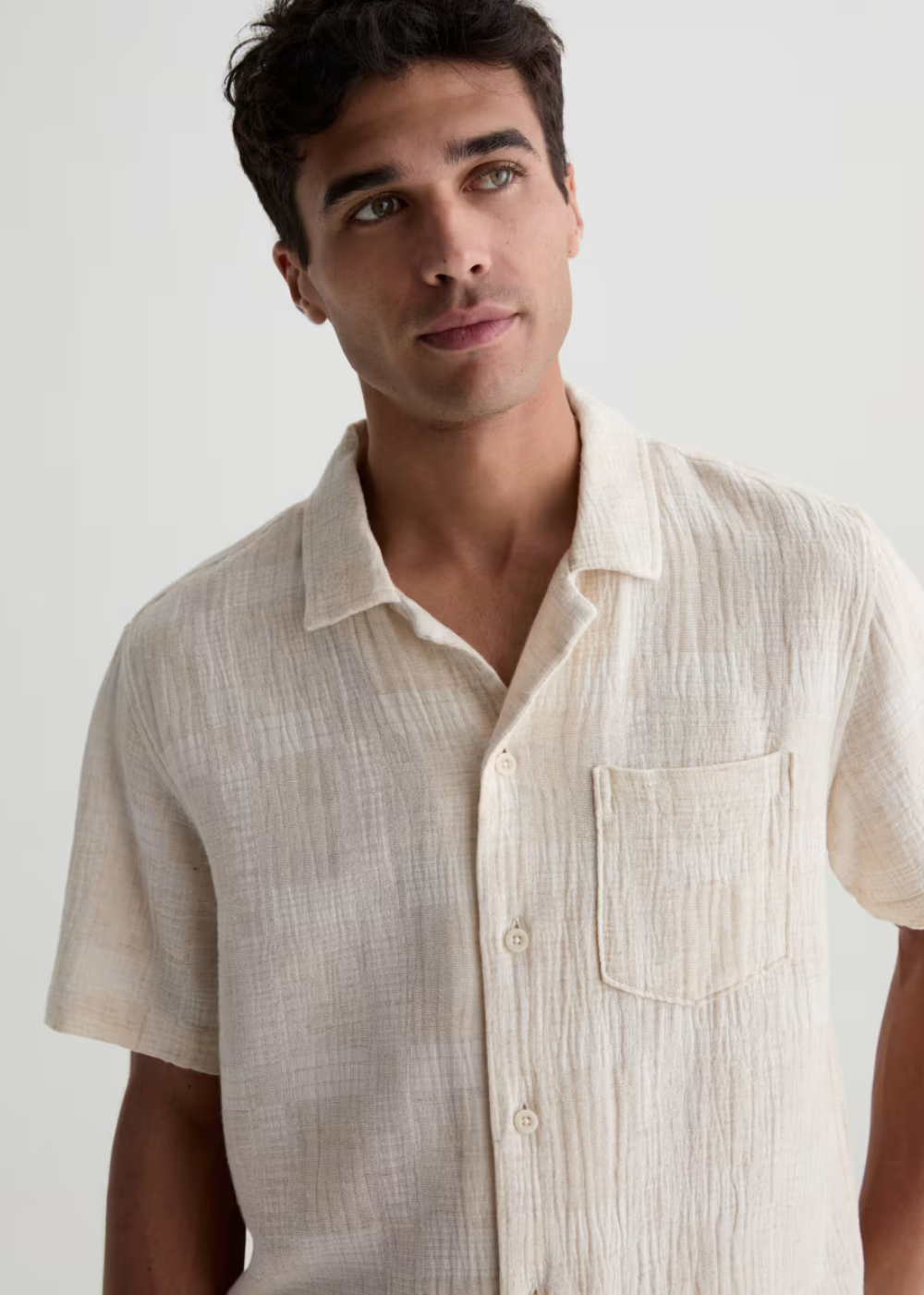Foster Short Sleeve Shirt - Natural Multi - AG Jeans Canada - Danali - 70752SJDNAMT