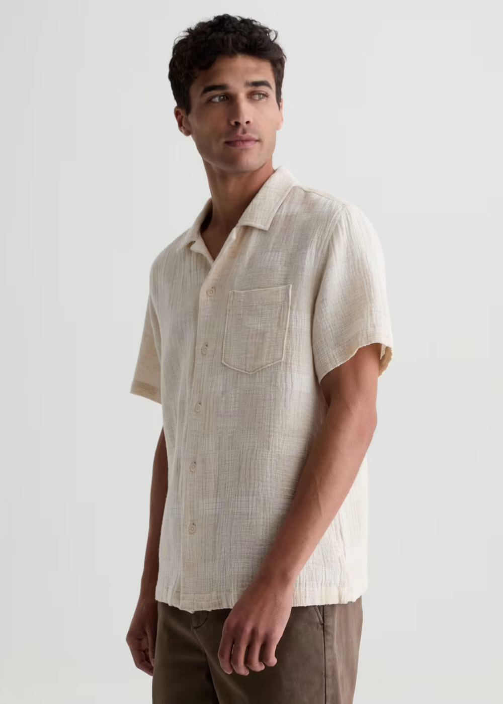Foster Short Sleeve Shirt - Natural Multi - AG Jeans Canada - Danali - 70752SJDNAMT