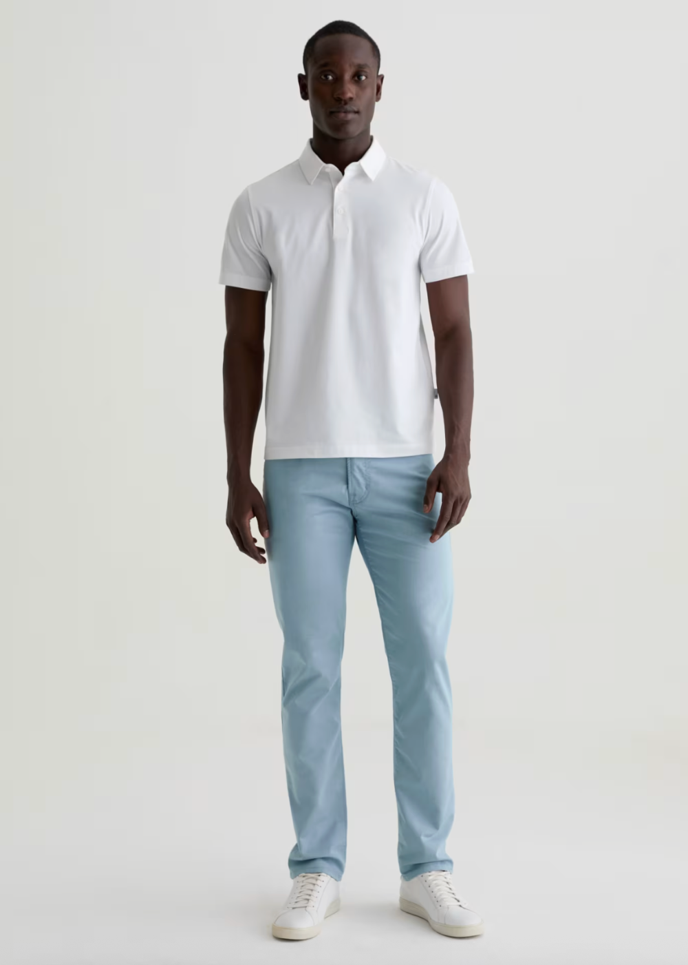 Bryce Air Luxe Polo T-Shirt - True White - AG Jeans Canada - Danali - 71129PJETWH