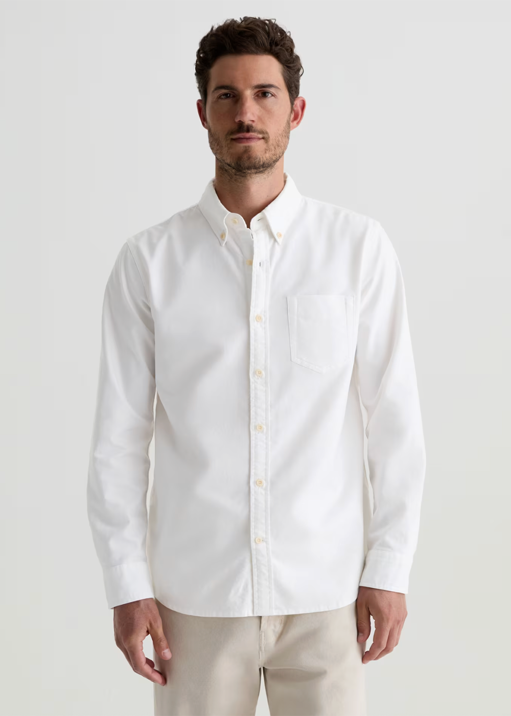 Dean Oxford Shirt - White - AG Jeans Canada - Danali - 71651OXSWHT