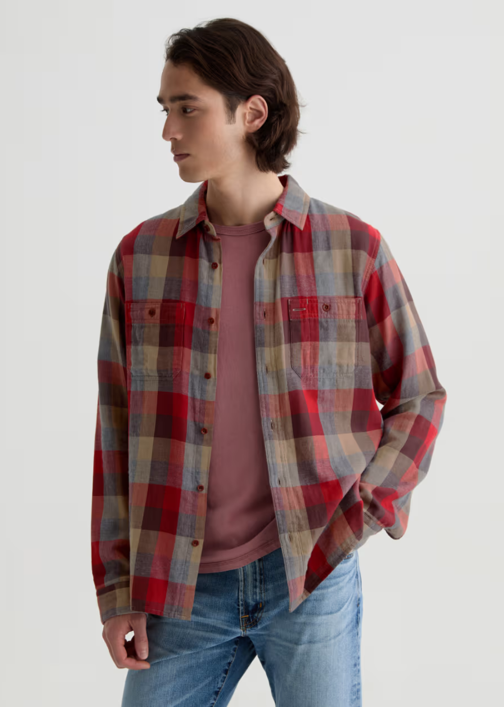 Mason Work Shirt - Clay Multi - AG Jeans Canada - Danali - 71675MDGCLMT