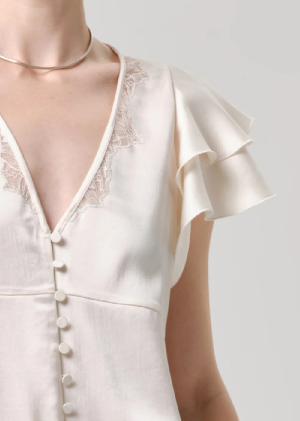 Lola Flutter Lace Sleeve Top - Cream - Citizens of Humanity Canada - Danali - 9520-1904_CRM