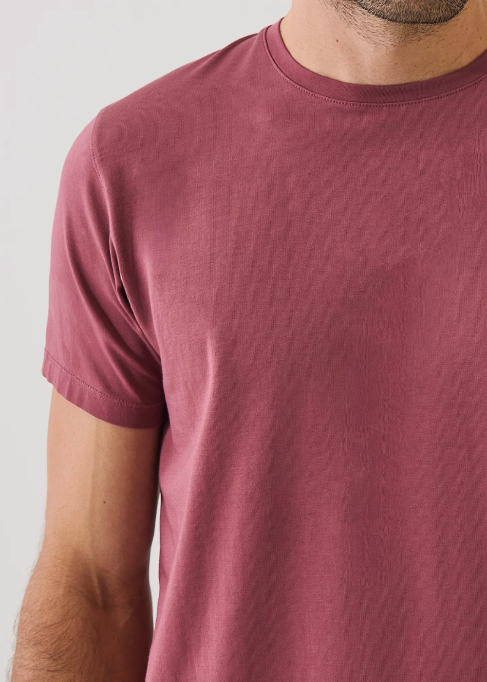 Iconic Pima Cotton Stretch Crew T-Shirt - Spiced Potpourri - Patrick Assaraf Canada - Danali - 99A08CB