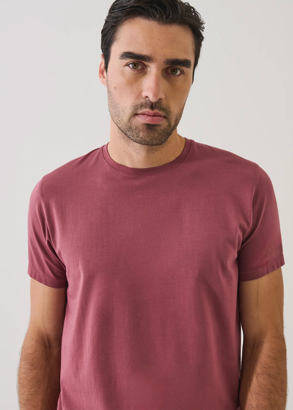 Iconic Pima Cotton Stretch Crew T-Shirt - Spiced Potpourri - Patrick Assaraf Canada - Danali - 99A08CB