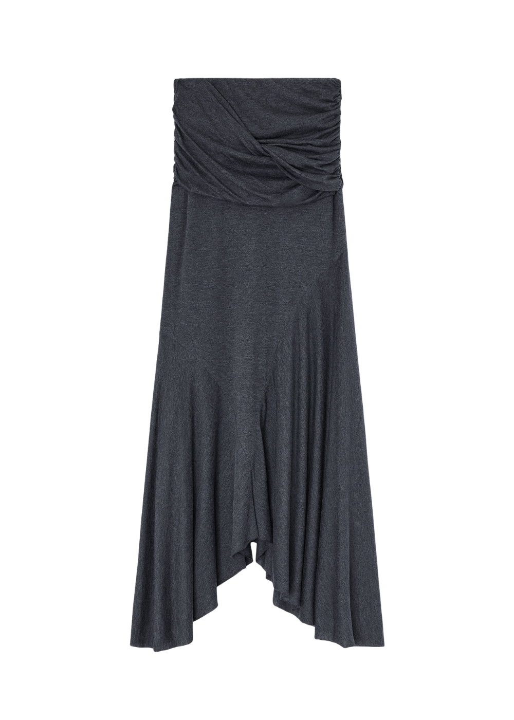 Modal Jersey Draped Long Skirt - Phantom - GANNI Canada - Danali - A1090101