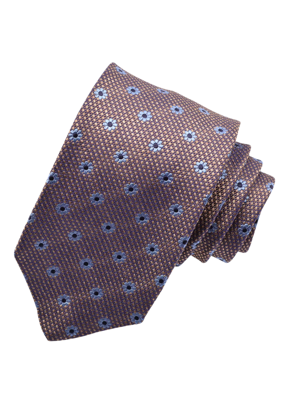 Patterned tie on a white background