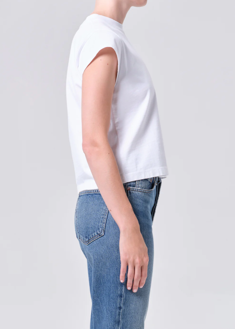Bryce Cap Sleeve Tee - White - AGOLDE Canada - Danali - A7207-1521_WHT