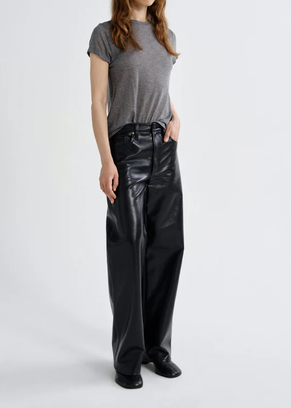 Long Line Adine Tee - Grey Heather - AGOLDE Canada - Danali - A7423-2004-GRYHR