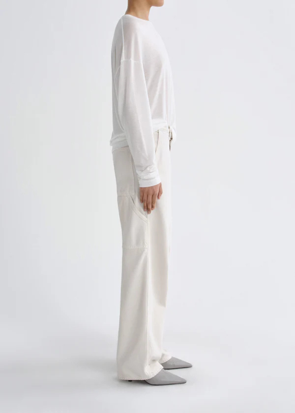 Sasha Long Sleeve Tee - Gesso - AGOLDE Canada - Danali - A7502-2008-GESSO