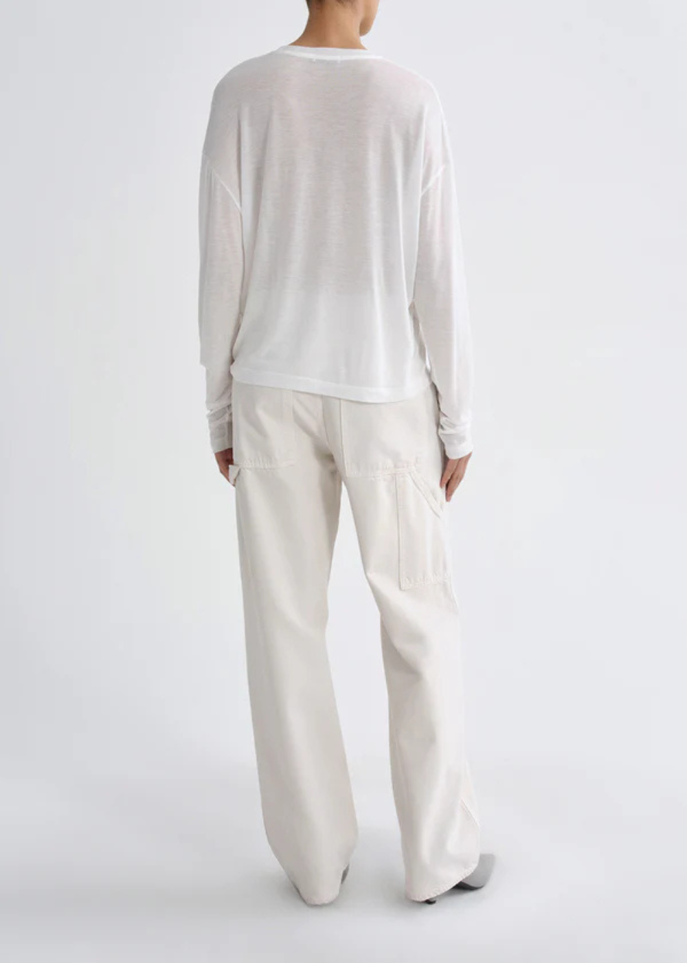 Sasha Long Sleeve Tee - Gesso - AGOLDE Canada - Danali - A7502-2008-GESSO