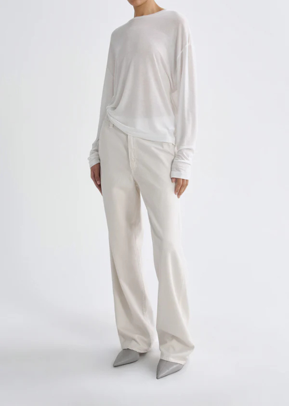 Sasha Long Sleeve Tee - Gesso - AGOLDE Canada - Danali - A7502-2008-GESSO