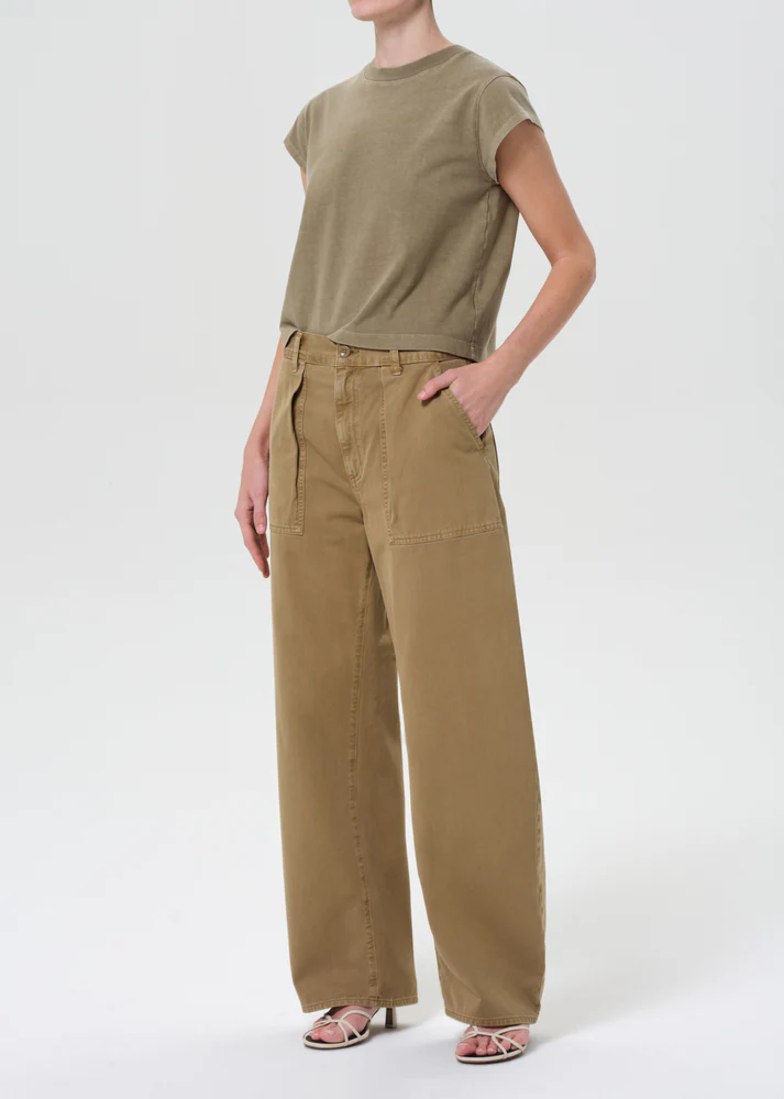 AGOLDE Bryce Cap Sleeve Tee Cholla - AGOLDE Canada - Danali