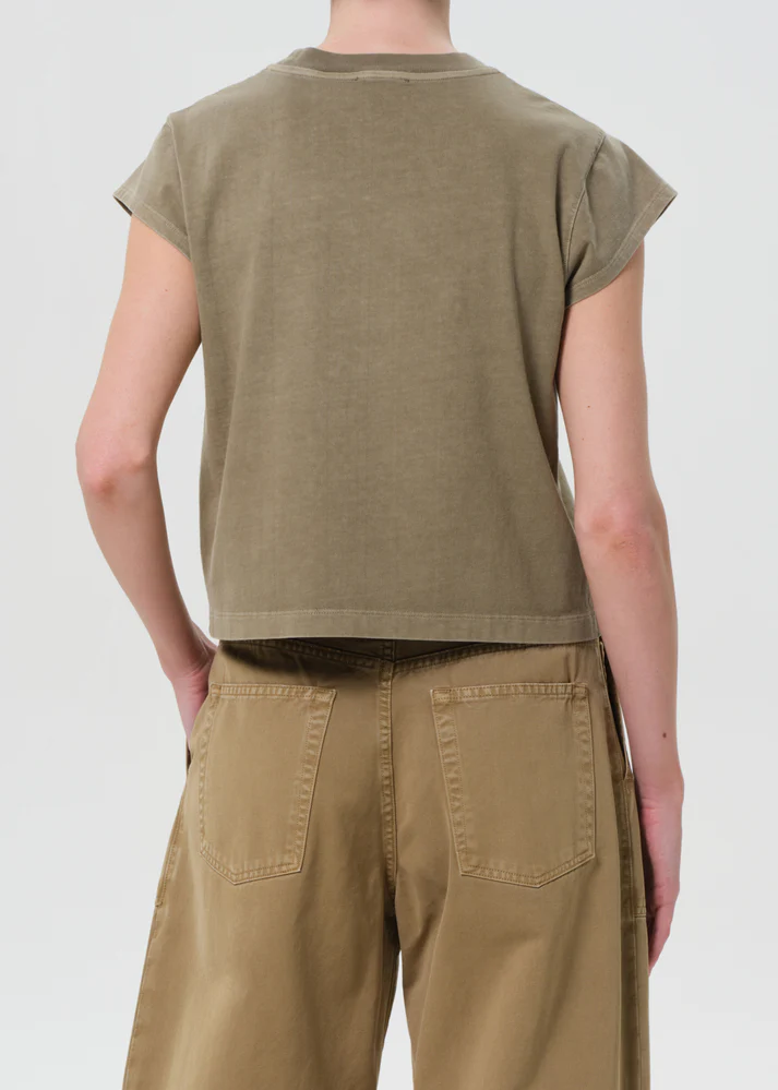 AGOLDE Bryce Cap Sleeve Tee Cholla - AGOLDE Canada - Danali