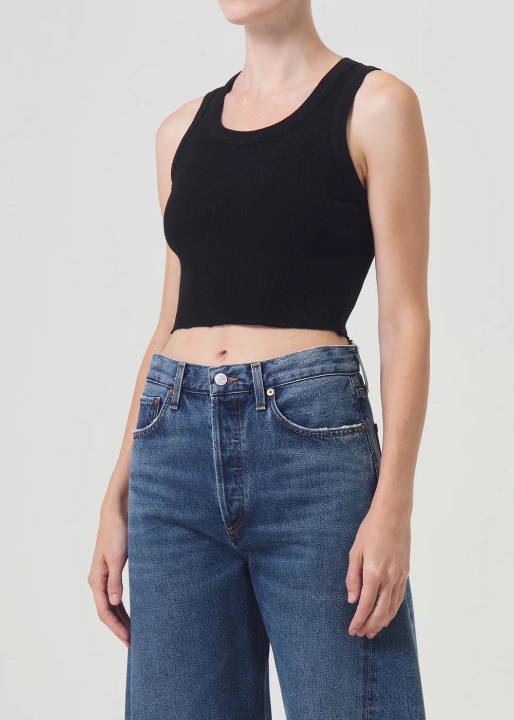 Cropped Poppy Tank - Black - AGOLDE Canada - Danali - A7225-1260_BLK