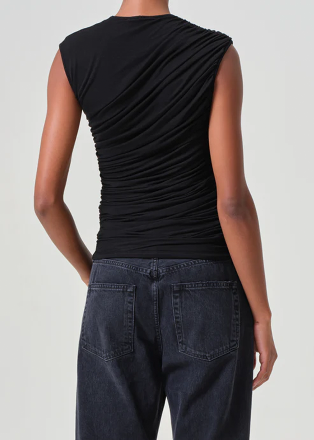 Ester Twist Sleeveless Top - Black - AGOLDE Canada - Danali