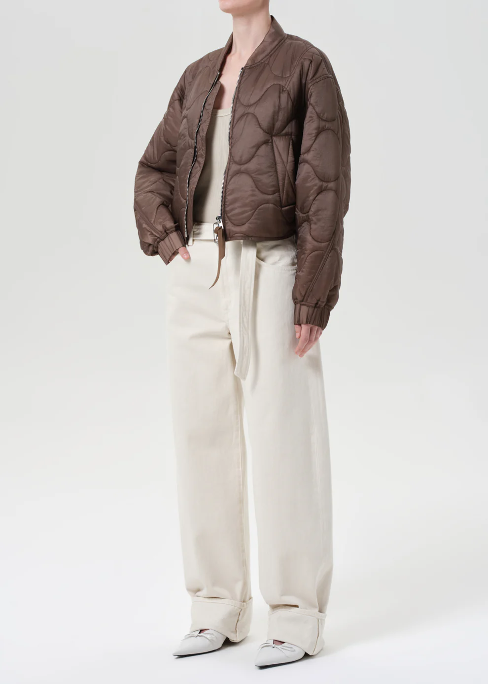 Iona Quilted Jacket - Cocoa - AGOLDE Canada - Danali