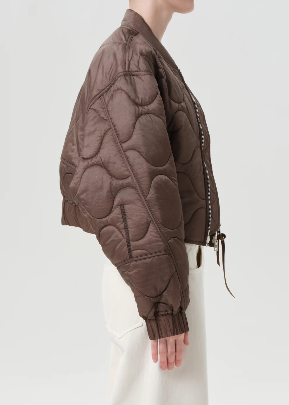 Iona Quilted Jacket - Cocoa - AGOLDE Canada - Danali