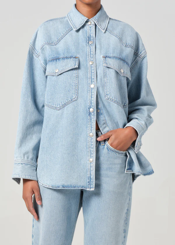 Lotta Denim Shirt - Drift - AGOLDE Canada - Danali