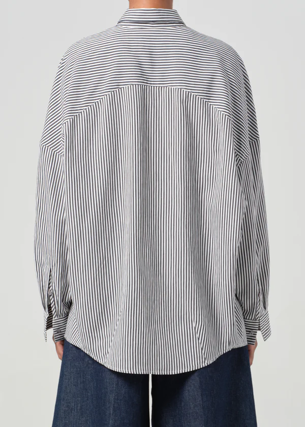 Roux Stripe Shirt - Black/White - AGOLDE Canada - Danali