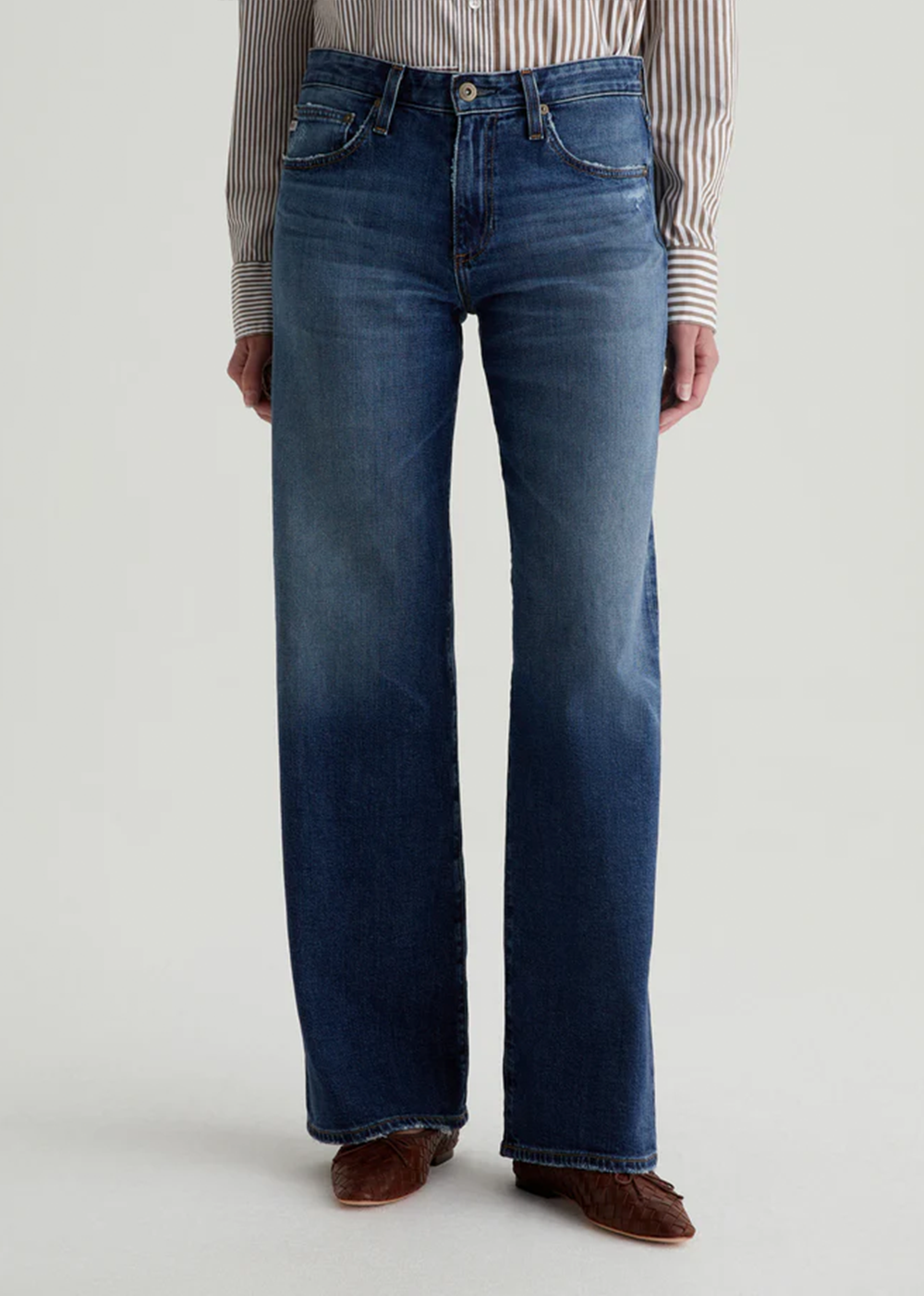 Adria Mid Rise Baggy Jean - 10 Years Exposure - AG Jeans Canada - Danali