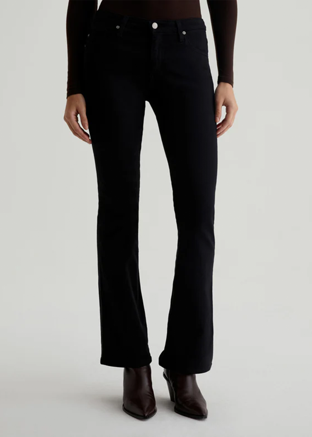 Angel Mid Rise Bootcut Jean - Super Black - AG Jeans Canada - Danali