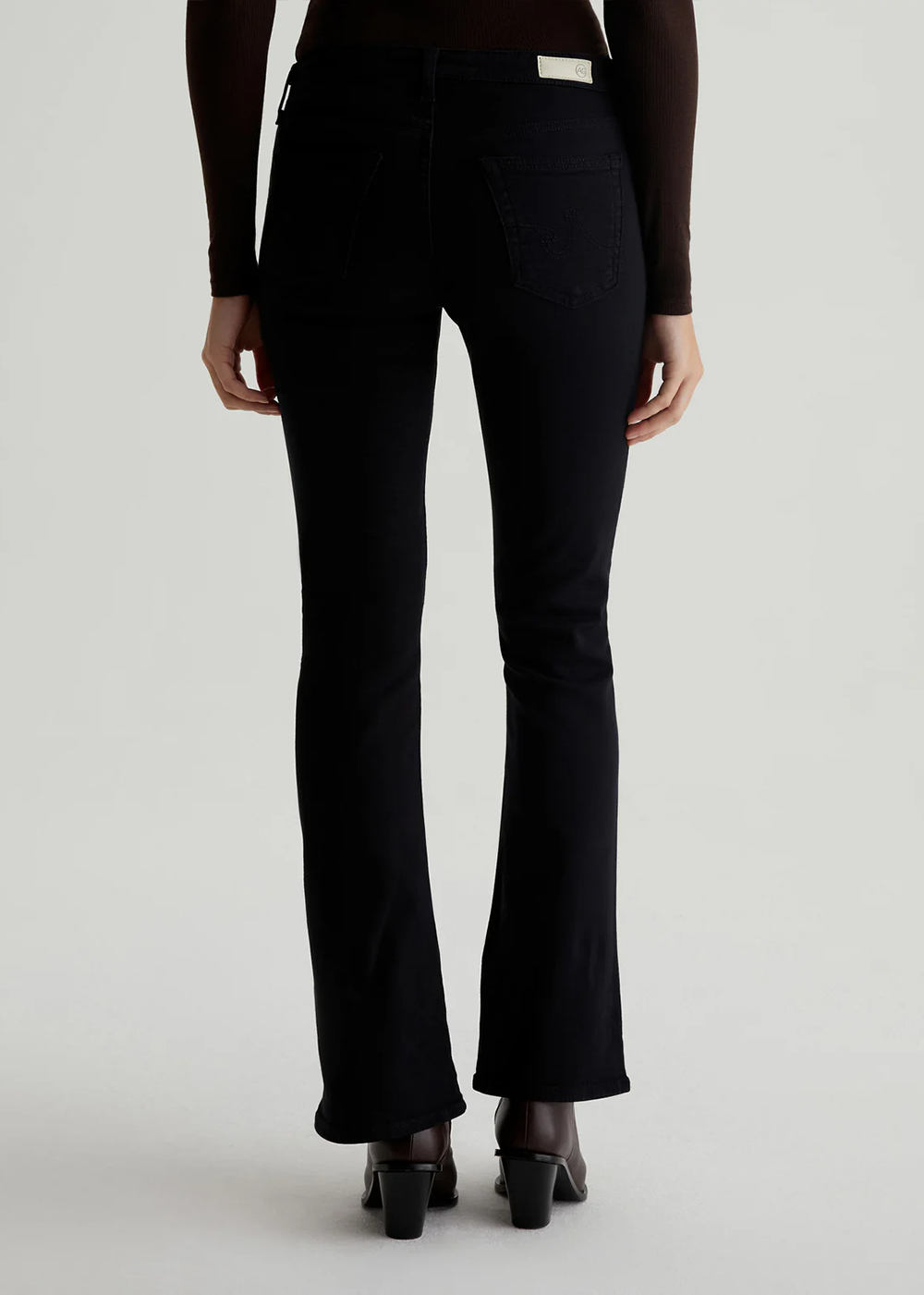 Angel Mid Rise Bootcut Jean - Super Black - AG Jeans Canada - Danali