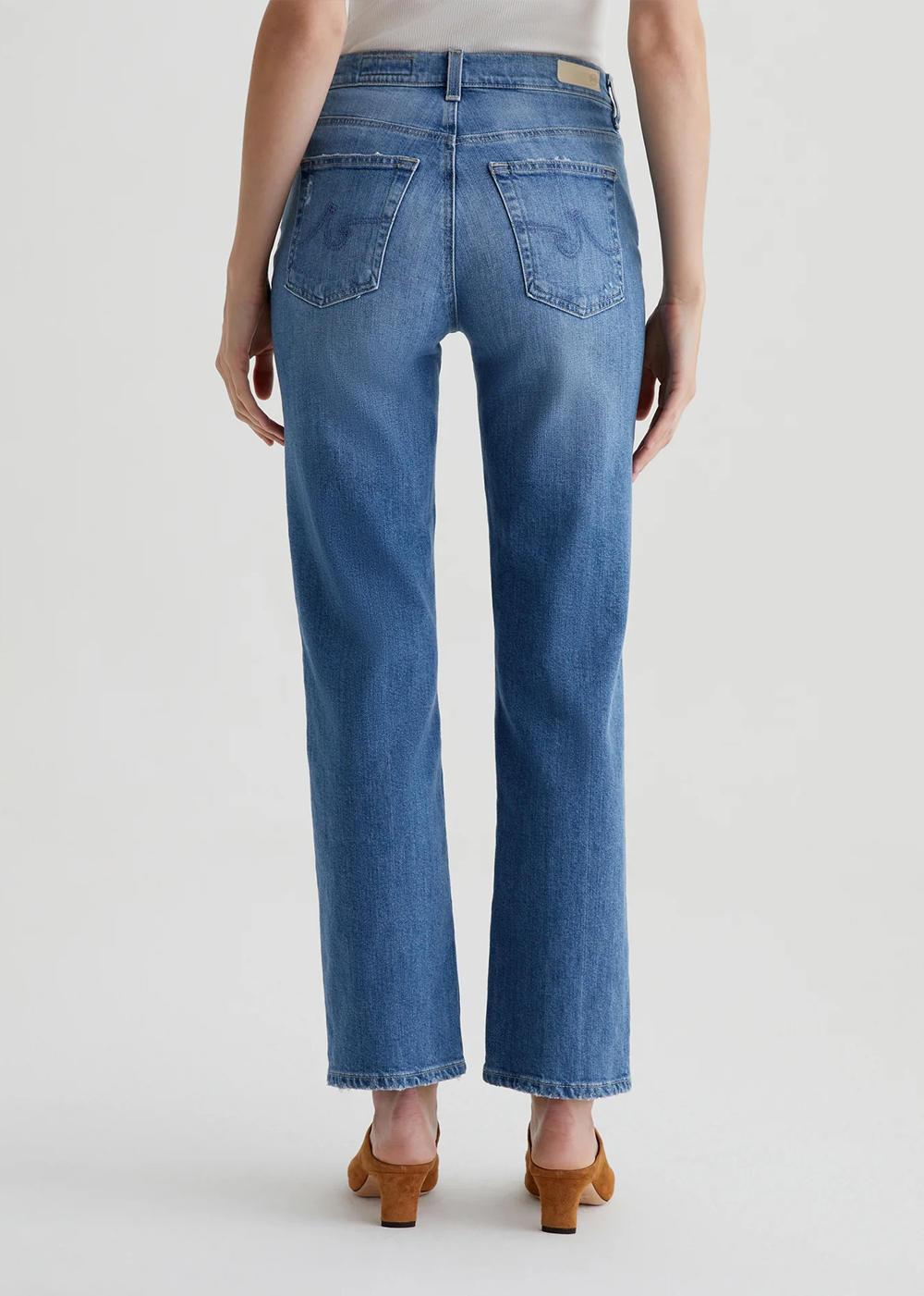 AG Jeans Brinley Mid Rise Straight Jean Iris - AG Jeans Canada -Danali
