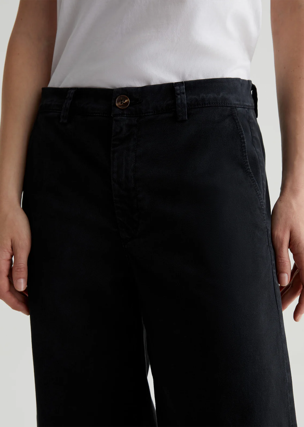 Caden Wide Leg Trouser - Sulfur Black - AG Jeans Canada - Danali